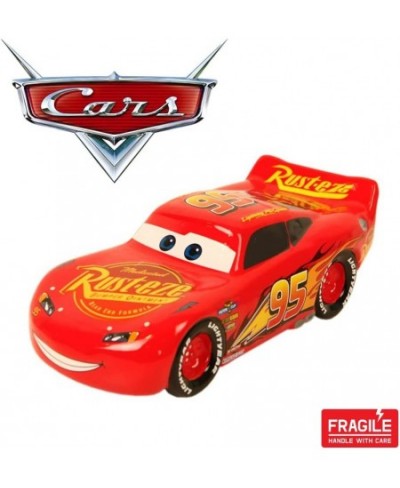 Pixar Cars Lightning McQueen Piggy Bank – Kids Ceramic Coin Bank with Rubber Stopper $39.71 - Kids' Money Banks