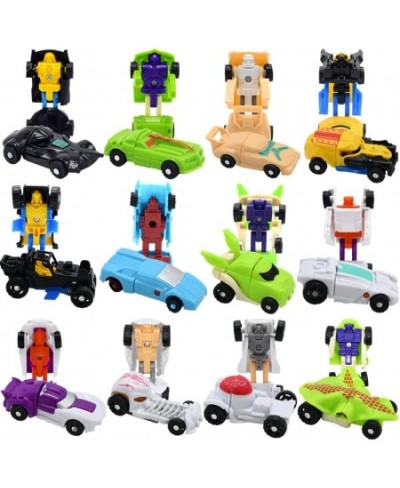 12 Packs Easter Eggs Filled with Deformation Cars Toys 2.8" Plastic Surprise Eggs Prefilled with Transform Car Robot Toys for...