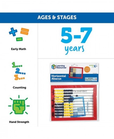 2-Color Desktop Abacus Red Frame Color Coded Math Concepts Ages 5+ $25.51 - Early Development & Activity Toys