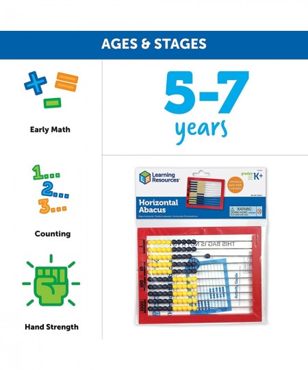 2-Color Desktop Abacus Red Frame Color Coded Math Concepts Ages 5+ $25.51 - Early Development & Activity Toys