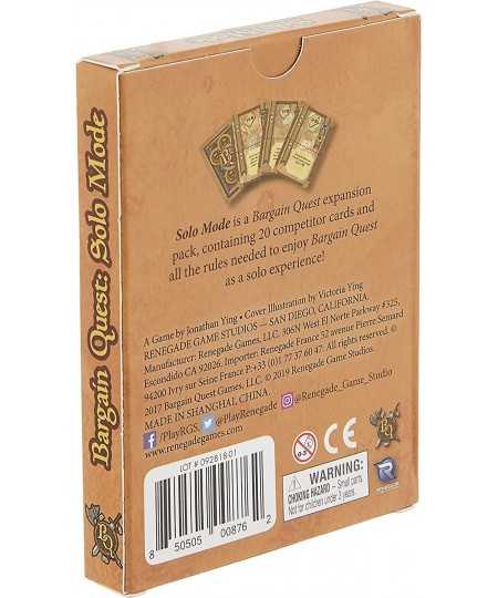 Bargain Quest Solo Mode Expansion Game for Played Aged 8 & Up $21.33 - Board Games