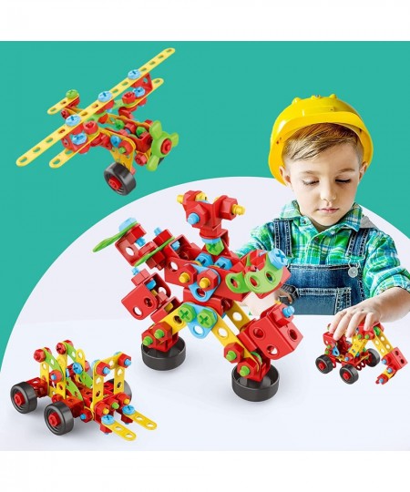 STEM Blocks Building Toys 288 Pieces Building Set Toys for 3 4 5 6 7 Year Old Boys Girls Construction Education Toy with Tool...