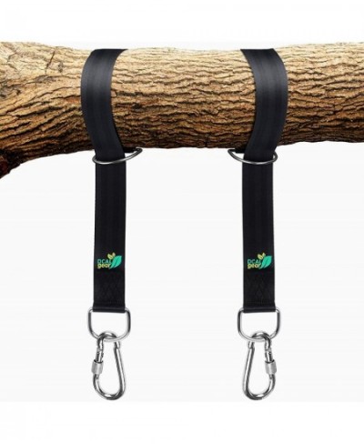 Tree Swing Hanging Straps Kit - Easy & Fast Installation - 5ft Extra Long Straps Hold 2000 lb - Safer Lock Snap Carabiner Hoo...