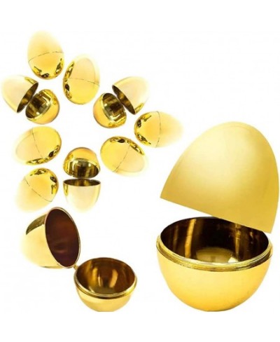 Golden Easter Eggs Metallic Gold Goodie Basket Prize Eggs are Hinged 2.38" Inch $17.39 - Early Development & Activity Toys