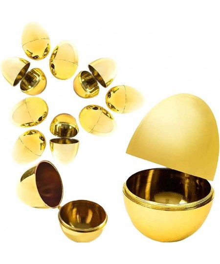 Golden Easter Eggs Metallic Gold Goodie Basket Prize Eggs are Hinged 2.38" Inch $17.39 - Early Development & Activity Toys