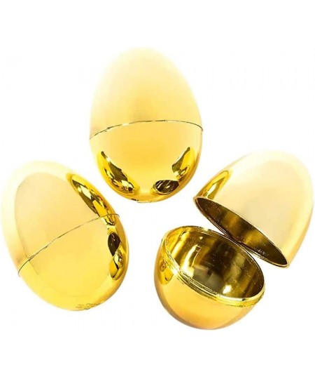 Golden Easter Eggs Metallic Gold Goodie Basket Prize Eggs are Hinged 2.38" Inch $17.39 - Early Development & Activity Toys