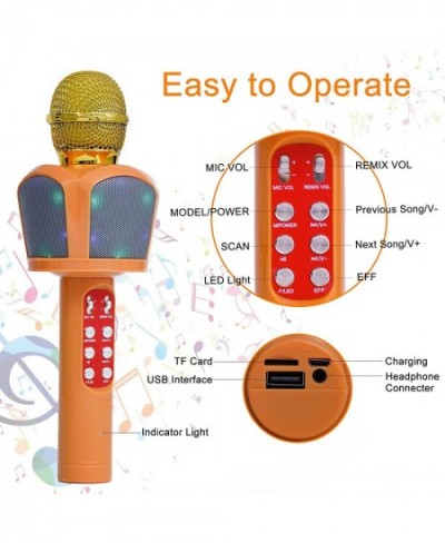 Kids Toys Microphone Wireless Karaoke Machine for 3 4 5 6 7 8 9 10 Years Old Boy Girl Gifts Voice Changer Bluetooth Microphon...