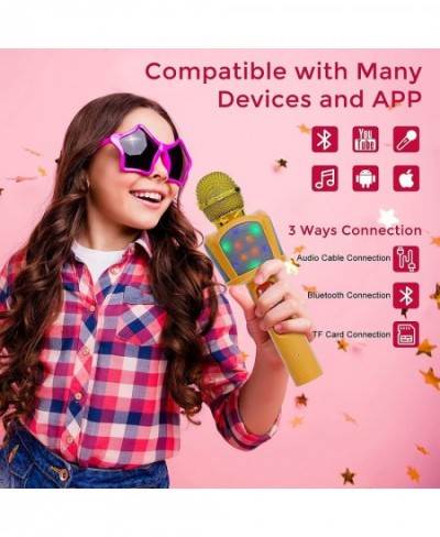 Kids Toys Microphone Wireless Karaoke Machine for 3 4 5 6 7 8 9 10 Years Old Boy Girl Gifts Voice Changer Bluetooth Microphon...