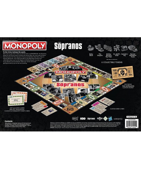 Monopoly The Sopranos | Based on HBO Crime Drama The Sopranos | Featuring Familiar Locations Callouts and References to The E...