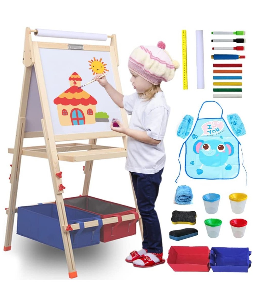 Art Easel for Kids Standing Kid's Art Easel Kids Easel with Magnetic Chalkboard & White Board Kids Art Easel with Paper Roll ...