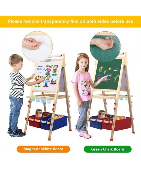 Art Easel for Kids Standing Kid's Art Easel Kids Easel with Magnetic Chalkboard & White Board Kids Art Easel with Paper Roll ...