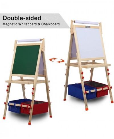 Art Easel for Kids Standing Kid's Art Easel Kids Easel with Magnetic Chalkboard & White Board Kids Art Easel with Paper Roll ...