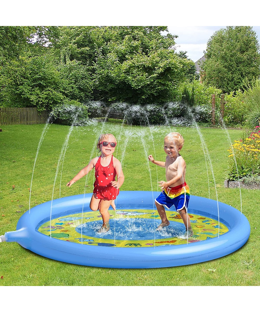 Inflatable Splash Pad 67 inches Sprinkler Play Mat Kids Sprinkler for Toddlers Outdoor Water Toys Children Gift for Boys Girl...