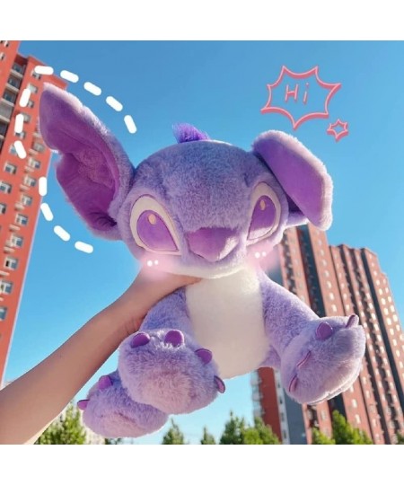 Stitch Plush Stuffed Toys Purple Stitch Figure Plushie Dolls Purple and Stitch Gifts Soft and Cuddly Plush Cuddle Pillow Budd...