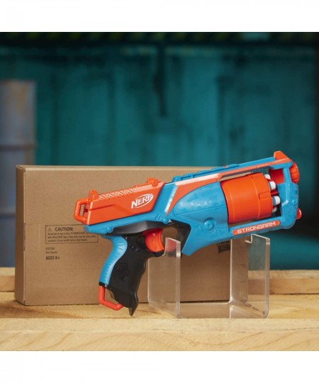 Strongarm N-Strike Elite Toy Blaster with Rotating Barrel Slam Fire and 6 Official Elite Darts Christmas Stocking Stuffers fo...