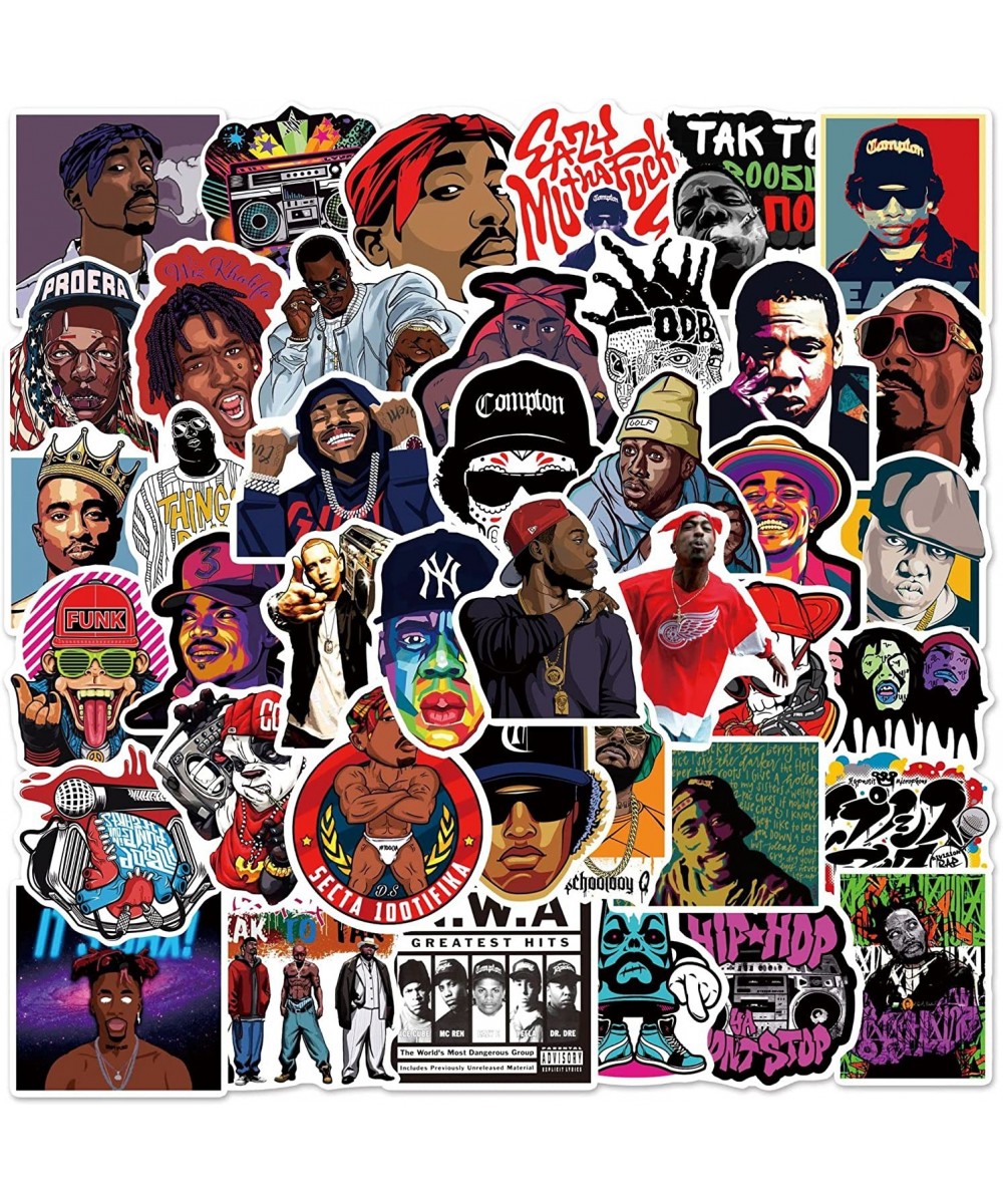 50pcs East West Coast Rapper Sticker Hip Hop Stickers Cool Pop USA Up Life Funny Art Rap Stickers Laptop DIY Kids Toys PVC De...