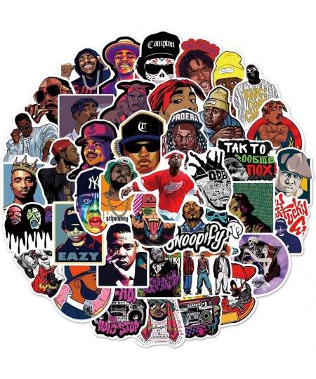 50pcs East West Coast Rapper Sticker Hip Hop Stickers Cool Pop USA Up Life Funny Art Rap Stickers Laptop DIY Kids Toys PVC De...