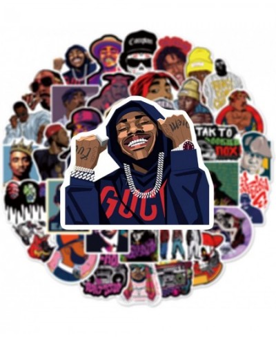 50pcs East West Coast Rapper Sticker Hip Hop Stickers Cool Pop USA Up Life Funny Art Rap Stickers Laptop DIY Kids Toys PVC De...