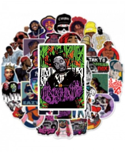 50pcs East West Coast Rapper Sticker Hip Hop Stickers Cool Pop USA Up Life Funny Art Rap Stickers Laptop DIY Kids Toys PVC De...