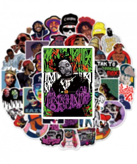 50pcs East West Coast Rapper Sticker Hip Hop Stickers Cool Pop USA Up Life Funny Art Rap Stickers Laptop DIY Kids Toys PVC De...