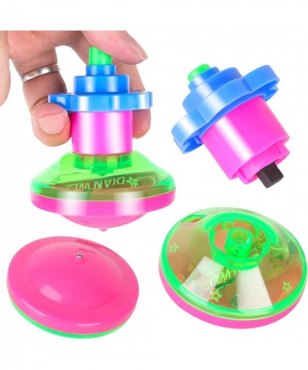 15 Pack Light Up Spinning Tops for Kids LED Gyro Flashing Peg-Top Spinner Toys Glow in The Dark Party Favors Bulk $29.15 - Sp...