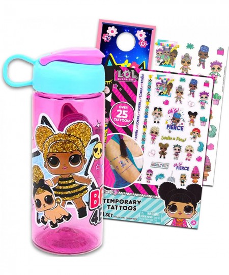 L O L Dolls 16.5oz Water Bottle For Kids Girls Bundle ~ LOL Refillable Bottle For Girls School Supplies Sports And More With ...