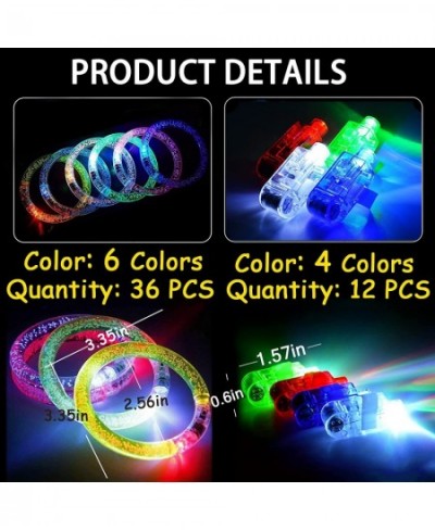 LED Bracelets Set 36 Pack 6 Color Glow Stick Bracelets Glow in The Dark Party Supplies Favors Glow Accessory for Neon Party F...