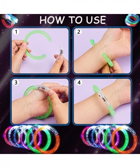 LED Bracelets Set 36 Pack 6 Color Glow Stick Bracelets Glow in The Dark Party Supplies Favors Glow Accessory for Neon Party F...