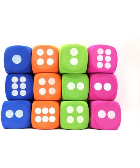 Jumbo EVA Dices Giant Dot EVA Foam Dices for Kids Building Blocks Educational Party Suppliers 4 Color 12PCS $25.92 - Dice Games