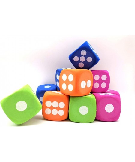 Jumbo EVA Dices Giant Dot EVA Foam Dices for Kids Building Blocks Educational Party Suppliers 4 Color 12PCS $25.92 - Dice Games