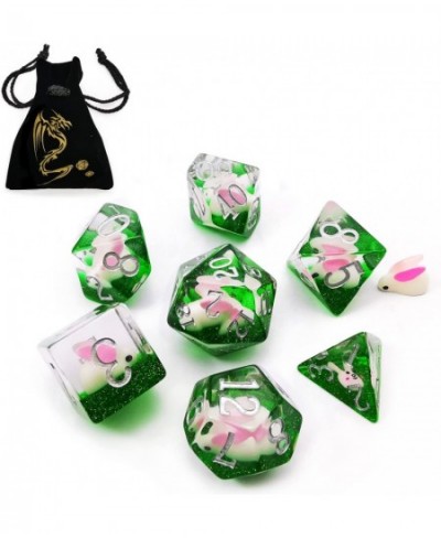 Bescon Oversized DND Animal Dice Set of Rabbit Giant 7pcs Rabbit Polyhedral D&D Dice Set Big Sized Dungeons and Dragons Dice ...