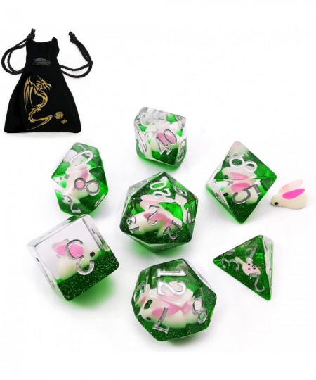 Bescon Oversized DND Animal Dice Set of Rabbit Giant 7pcs Rabbit Polyhedral D&D Dice Set Big Sized Dungeons and Dragons Dice ...