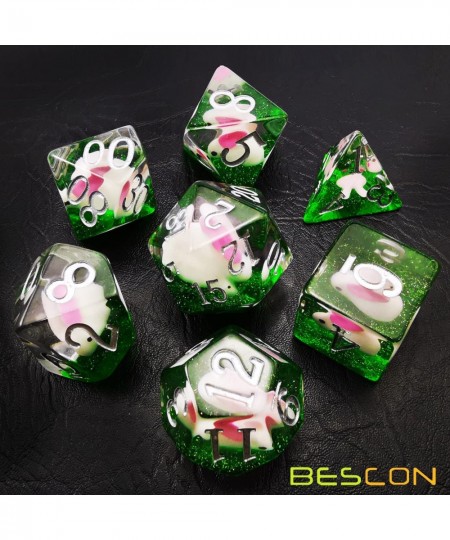 Bescon Oversized DND Animal Dice Set of Rabbit Giant 7pcs Rabbit Polyhedral D&D Dice Set Big Sized Dungeons and Dragons Dice ...