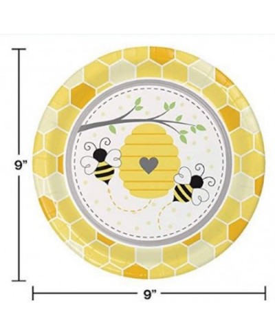 Bumblebee Baby Dinner Plates (16) and Sweet as Can Bee Luncheon Napkin (16) Bundle $30.96 - Kids' Party Tableware