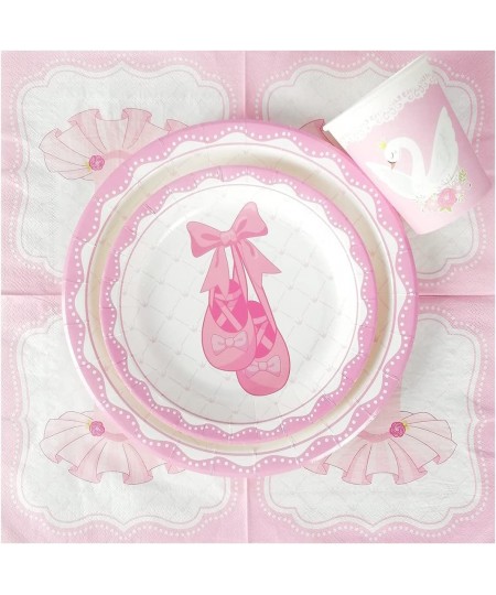 Ballerina Party Pack Serves 16 Guest -Including Dinner Plates Luncheon Napkins and Cups Supply Tableware Set Kit for Dancing ...