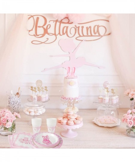 Ballerina Party Pack Serves 16 Guest -Including Dinner Plates Luncheon Napkins and Cups Supply Tableware Set Kit for Dancing ...