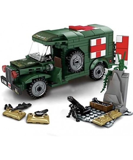 Army Toys - Building Blocks - Army Ambulance Building Blocks 262 Piece Plus All Accessories Shown Toy Playset Military Vehicl...