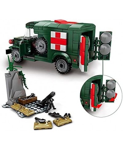 Army Toys - Building Blocks - Army Ambulance Building Blocks 262 Piece Plus All Accessories Shown Toy Playset Military Vehicl...