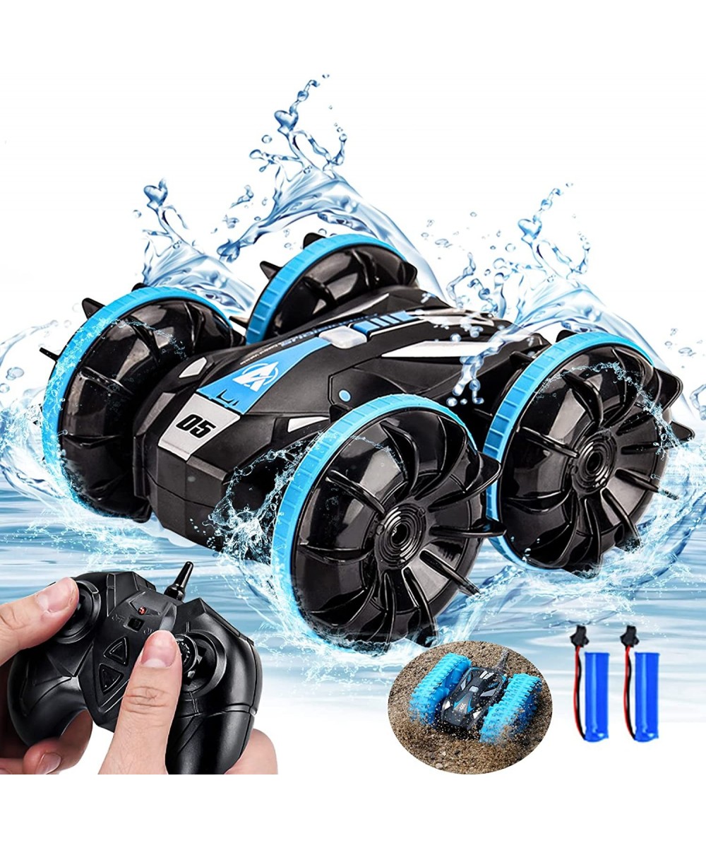 RC Boat Toys for Boys 6 7 8 9 10+ Water and Land Amphibious Remote Control Car 2.4G 4WD RC Vehicle Toys with Replaceable Tire...