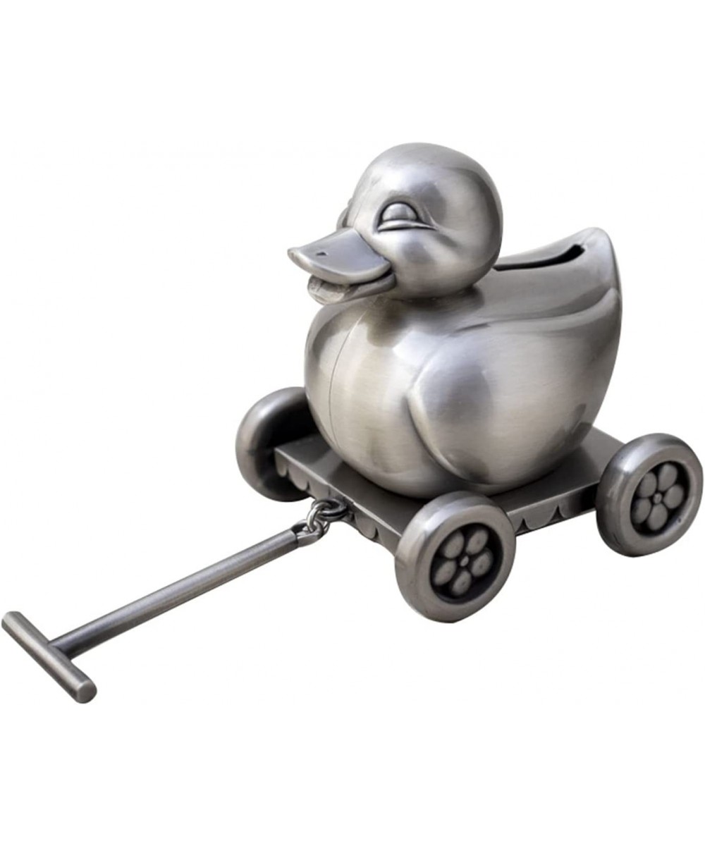 Animal Money Box Creative Coin Piggy Bank Cute Duck with Rotatable Wheel Piggy Bank Metal Crafts Children's Gifts Personalise...