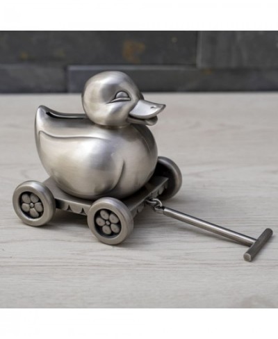 Animal Money Box Creative Coin Piggy Bank Cute Duck with Rotatable Wheel Piggy Bank Metal Crafts Children's Gifts Personalise...