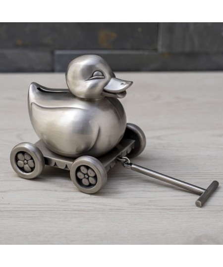 Animal Money Box Creative Coin Piggy Bank Cute Duck with Rotatable Wheel Piggy Bank Metal Crafts Children's Gifts Personalise...