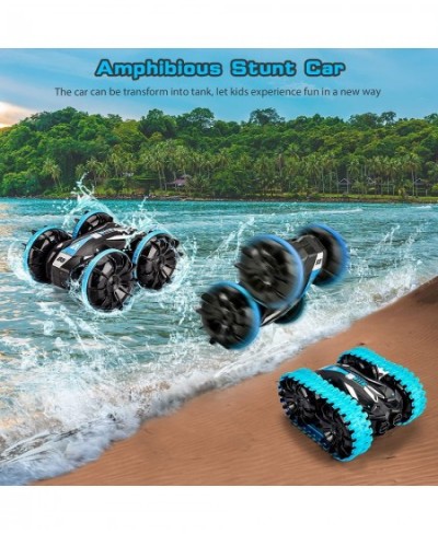 RC Boat Toys for Boys 6 7 8 9 10+ Water and Land Amphibious Remote Control Car 2.4G 4WD RC Vehicle Toys with Replaceable Tire...