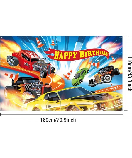 Hot Car Birthday Party Decorations Hot Race Car Birthday Party Backdrop Banner Background for Boys Birthday Supplies Racing C...