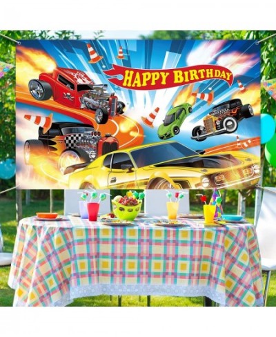 Hot Car Birthday Party Decorations Hot Race Car Birthday Party Backdrop Banner Background for Boys Birthday Supplies Racing C...