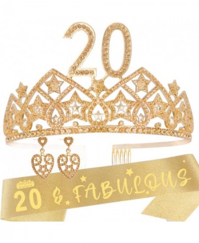 20th Birthday Gift for Girls 20th Birthday Tiara and Sash 20th Birthday Crown Birthday Gift for 20 Year Old Girl 20 & Fabulou...