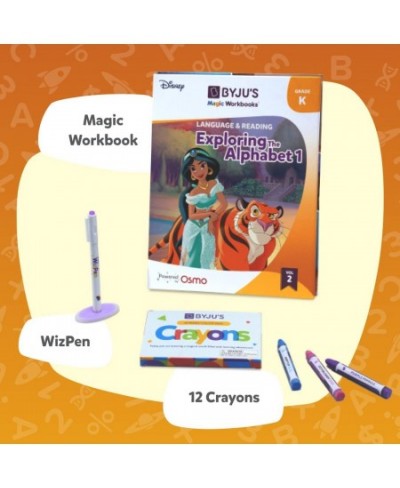 Magic Workbooks: Disney Kindergarten Language & Reading Exploring The Alphabet 1 - Ages 4-6 - Includes Disney & Pixar Charact...