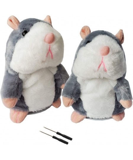 2 Pack Gray Talking Hamster Toy Animal Talking Toys Repeats What You Say Mimicry Pet Talking Record for Boys and Girls $28.31...