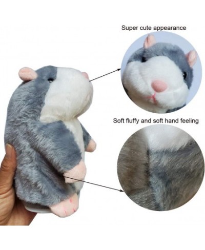 2 Pack Gray Talking Hamster Toy Animal Talking Toys Repeats What You Say Mimicry Pet Talking Record for Boys and Girls $28.31...