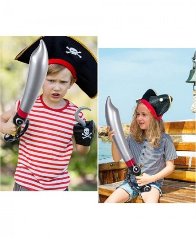 12Pcs Inflatable Sword Toy 28Inches Pirates Swords Balloons for Kids Boys Girls Pirate Cosplay Supplies Photo Props Summer Po...